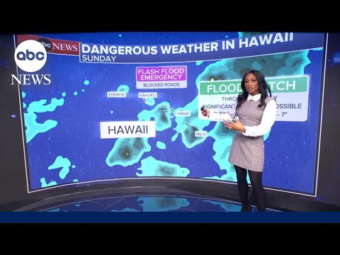 Flash flood emergency impacting Hawaii's Oahu Island