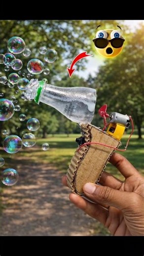 botal se banaen bubble machine diy DC motor project #viral #diy #science #shorts