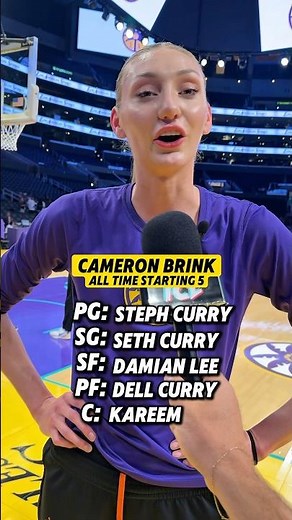 Cameron Brink’s All Time NBA Starting 5 lineup 😱
