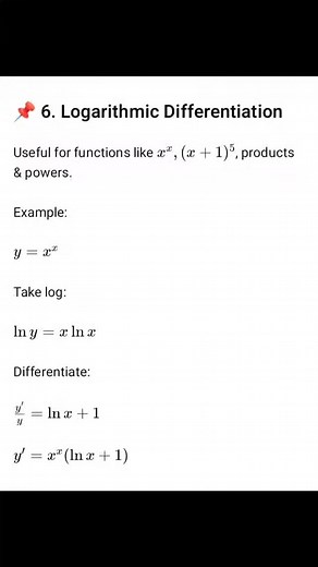 Logarithmic differentiation #viralreels #viral #maths #solve | Mathematics Hub