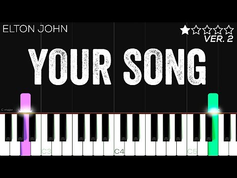 Elton John - Your Song | EASY Piano Tutorial