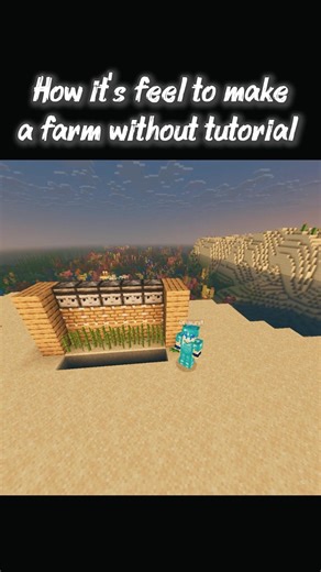 POV: You Try to Make a Minecraft Farm Without Tutorial 😂 #minecraft #shorts