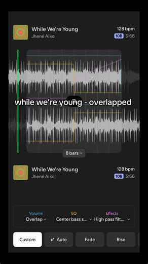 Adjusting Volume Levels in Overlapped Tracks
