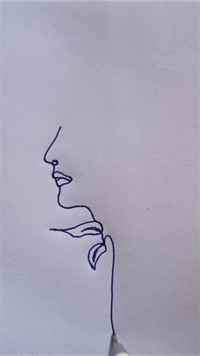face one line drawing #shorts #drawing