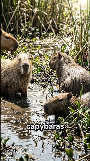 Why do capybaras look half asleep in water?