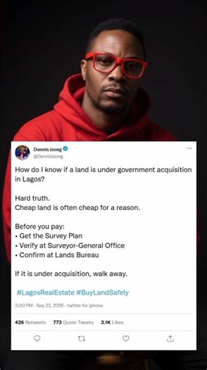 How do I know if a land is under government acquisition in Lagos?