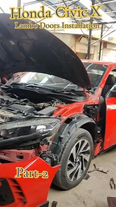 Honda Civic X Lambo Doors Kit Installation Part-2 #sbcmodifiedcars #sbcmodified #hondacivicx #sbcmodifier #sbcmotor #restorationcars #civicmodified #lambodoors #civicx | Sbc Modified Cars & Lambo Door Kit Installation