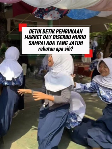 sampe terjatuh tersungkur rebutan jajanan di market day