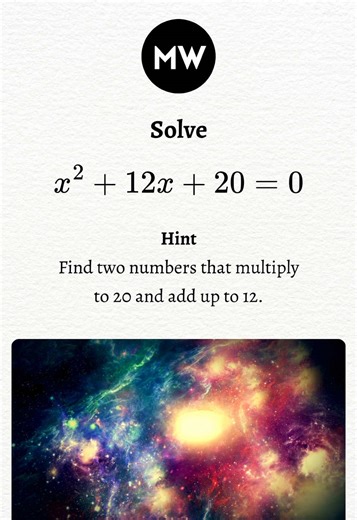 Solve quadratic problem #mathandwords #maths #solveitifyoucan #highschoolmath #challenge #MathHacks