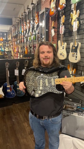 107K views · 1.9K reactions | In this Fender Paisley Stratocaster unboxing, Dan struggles to open a box and Mo makes some excited noises. #FairDeal #fenderguitars #stratocaster #unboxing #electricguitar | Fair Deal Music | Facebook