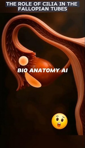 The Role of Cilia in the Fallopian Tubes Explained #humanreproduction #fertilization #bioanatomyai