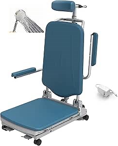 3IN1 Electric Aluminum Lift Chair for Elderly–500lbs Movable Aluminum Bath&Shower Transfer Chair with Detachable Swivel Wheels&Headrest–Tub Lift for Seniors, Lift from Floor, Indoor Mobility Aid