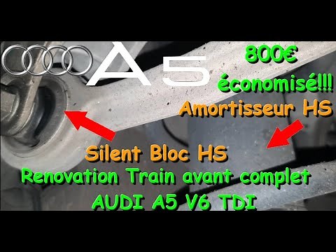💪AUDI RENOVATION TRAIN AVANT COMPLETE CHANGER SILENT BLOC SANS PRESSE 👍+AMORTISSEUR AVANT FACILEMENT