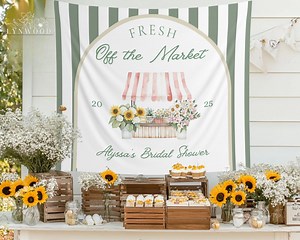 Fresh off the Market, Fresh off the Market Bridal Shower Decor, Bachelorette Party,shes off the Market, Custom Banner, Photo Backdrop - Etsy