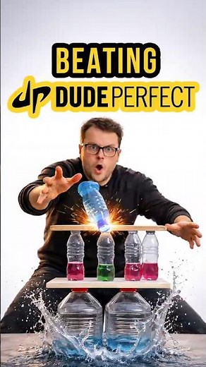 Who did the BEST Bottleflip? Me vs Dude Perfect ROUND 2!🤫🔥 | Respect #724