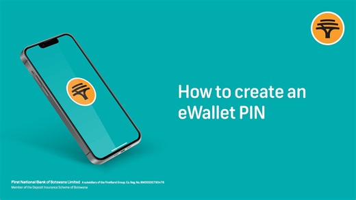 Create your eWallet PIN in seconds. Setting up your eWallet PIN is key to keeping your money safe and making secure transactions this holiday season. #LoveFNBB | FNB Botswana