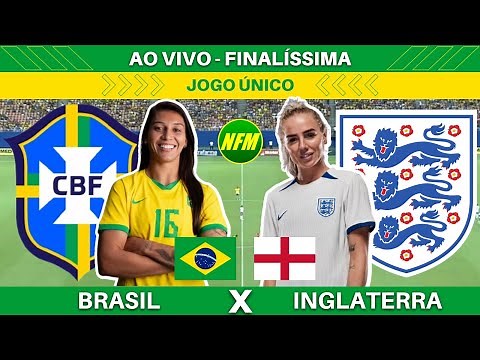 PÊNALTIS | BRASIL 1 (2x4) 1 INGLATERRA | FINALÍSSIMA FEMININA | JOGO COMPLETO | IMAGENS DO ESTÚDIO