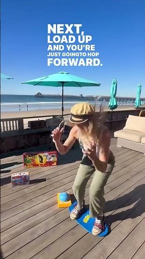 Learning to jump up, back, and over with your Spooner Board and AirTime Ball!