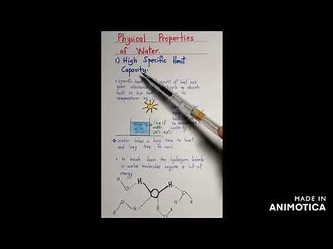 Why water has a high specific heat capacity? | Physical Properties of Water| STPM Biology Semester 1