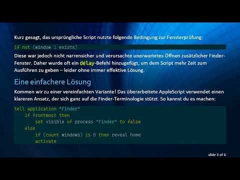 Wechsle das Finder-Fenster mit Leichtigkeit: Eine AppleScript-Lösung