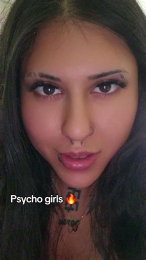 everyone needs a psycho girl 🖤😌 #girls #psychogirl #tattoos #piercings #girl