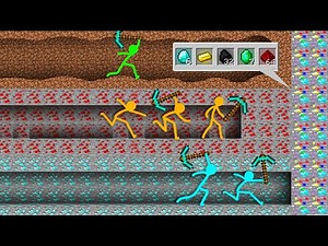 Stickman vs Minecraft All Episodes ~ SURVIVAL RACE Animation VS Minecraft Stick Figure