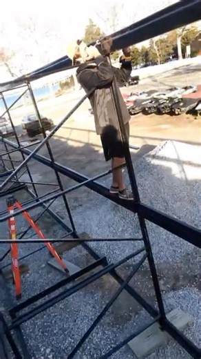 🫨IF YOU FALL, THEN YOUR FIRED BEFORE YOU HIT THE GROUND • ⛩️“Building racks for dry jet ski storage” • 〽️FALL PROTECTION SAFETY - PERSONAL FALL ARREST SYSTEMS: A System USED to Arrest an Employee in a Fall from a Walking-Working Surface/Working Level - consisting of a Body Harness, Anchorage, AND Connector - the means of Connection MAY include a Lanyard, Deceleration Device, Lifeline, OR a suitable Combination of these. • 👨‍🏫All Personnel who ARE Working At Heights MUST be Trained by a Compet