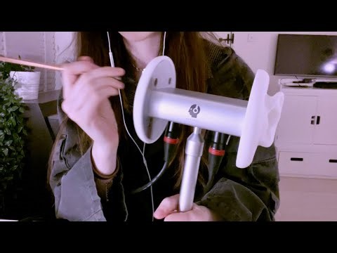 ASMR ✩₊˚.⋆ casual mic brushing and whispering :) headrec mic