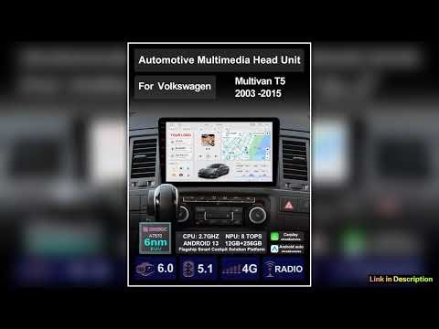 For Volkswagen Multivan T5 20042015 Car AI Voice Multimedia Carplay Android Auto GPS Navigation Rad