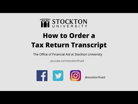 How to Order a Tax Return Transcript