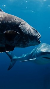 Grouper Brutally Attacks Shark | Terrifying Underwater Moment #ShockingUnderwater #GrouperVsShark #OceanHorror #PredatorAttack #WildlifeDrama | Abyss Predator Zone