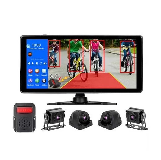 Pedestrian Detection System Camera Auto Car Reversing Camera System Adas System 4 Channel Smart Blind Spot Detection