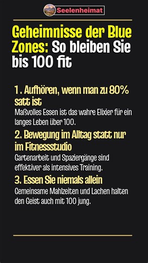 Geheimnisse der Blue Zones: So bleiben Sie bis 100 fit