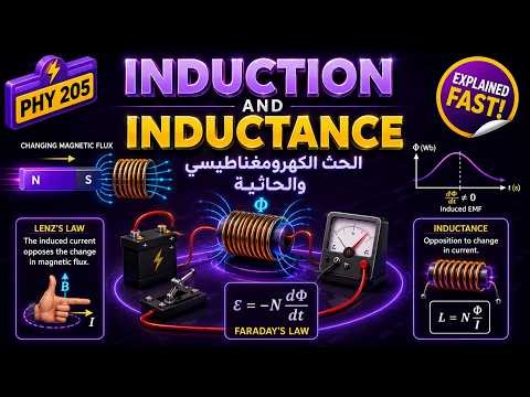 PHY205 Induction and Inductance Explained Fast | Chapter 30 Physics II