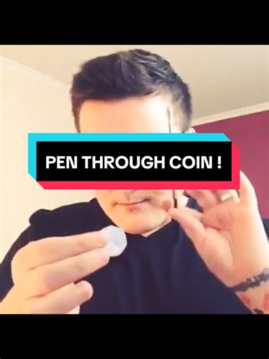 Amazing Pen Through Coin Magic Trick
