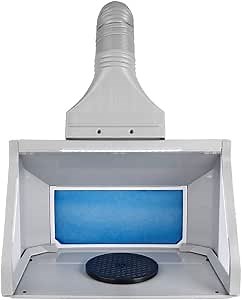 OPHIR Airbrush Paint Booth with Dual Fans, Airbrush Spray Booth for Painting, Portable Paint Spray Booth for Airbrushing with 3 LED Lights & Exhaust Hose, for Model, Hobby, Crafts, Cake, T-Shirt
