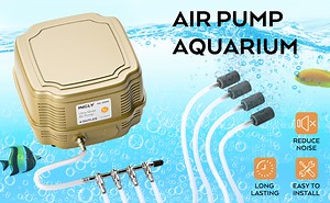 INCLY 7W Aquarium Air Pump 245 Gallon with 4 Adjustable Filter Outlet, Commercial & Quiet Water Hydroponics Oxygen Bubbler for Fish Tank Pond Air Stone - Walmart.com