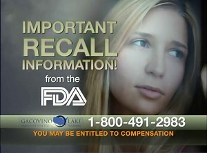 Gacovino Lake TV Spot, 'Transvaginal Mesh Implant'