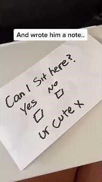 I wrote a note to the cute aeroplane boy…😩😨