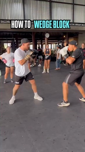 How to Wedge block the cross 👊🏻 Is it fancy? Kind of. Does it follow the same principles of any hand defense? Yes! Put something between their fist and your face.. But in saying that there definitely is a more efficient and safer way to use it in order to defend and counter effectively 👊🏻 . . #boxing #boxingclass #boxingtips | Day One Martial Arts