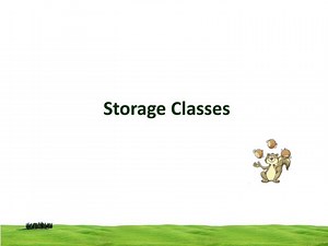Storage Classes - SlideServe