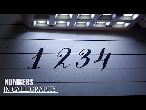 Numbers from 0 to 10 in calligraphy style |calligraphy tutorial for beginners