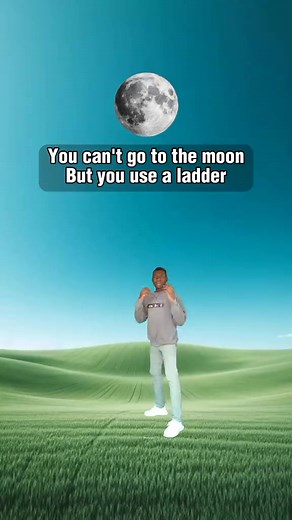 We can't go to the moon but you use a ladder 藍. #funny #humor #joke #dantookorie #dantookorie_ #moon | Danto Okorie | Facebook