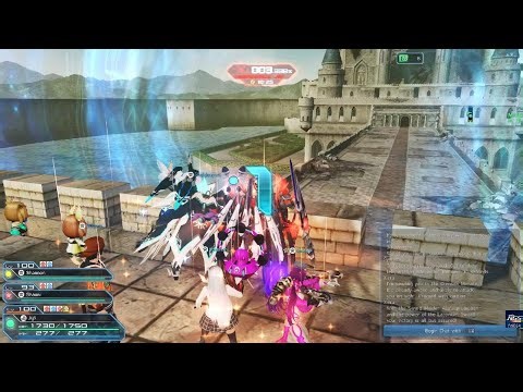 PSO2 Base - Crimson Fellwyrm over the Fell Castle