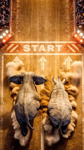 코끼리 vs 코뿔소 🐘🦏 누가 더 빠를까? | Elephant vs Rhino Race