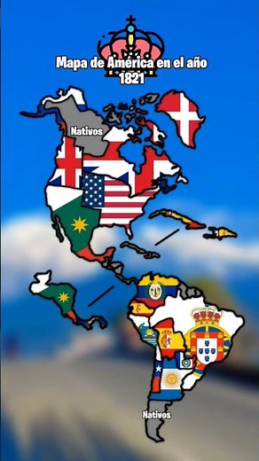 Mapa de América en el año 1821 🌎 #america #geography #mapping