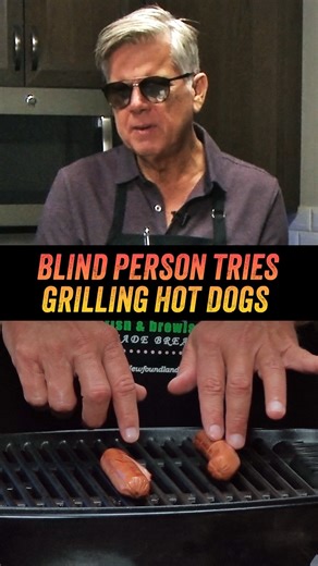 Blind Person Tries Grilling Hot Dogs -- Tommy Edison, who's been blind since birth, tries to grill a hot dog for the first time in his life. Ball Park Brand #grilling #hotdogs #cooking #summerfood #summervibes #blind #cook | Tommy Edison