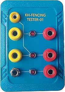 Fencing Gears,Fencing Electric Sword Tester,Beeping Testing Box,Test Gauge Fencing Tool Kit,Fencing Lame Tester,Sword Point Pressure Tester,Body Cord and Mask Tester,Foil Epee Sabre Blade