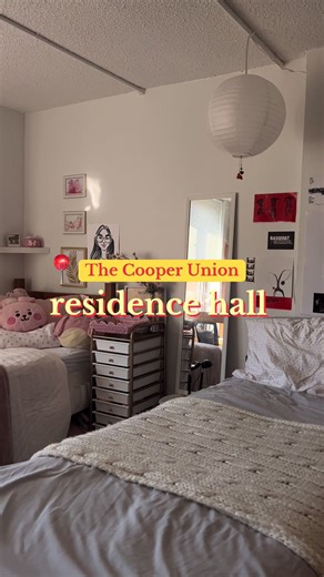 Come inside a first-year student’s dorm room in the Cooper Union Residence Hall! ❤️🔥 #cooperunion #nyc #dormlife