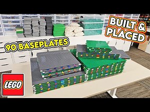 90 LEGO Baseplates MILS Plated & Placed